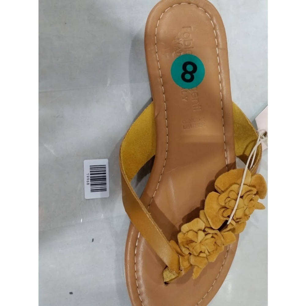 Fabio Maggenti Flats Floral Strap Yellow 8